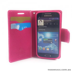 Mercury Goospery Fancy Diary Wallet Case for Samsung Galaxy S4 mini - Pink