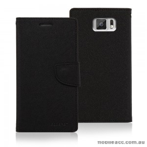 Korean Mercury Fancy Diary Wallet Case for Samsung Galaxy J7 Black