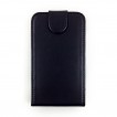 Synthetic Leather Flip Case for Telstra Huawei Ascend Y300 - Black
