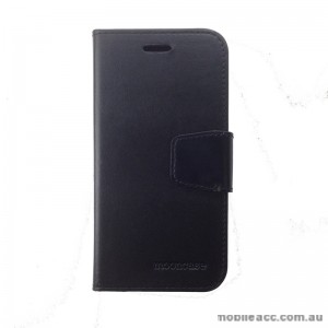 Synthetic Leather Wallet Case for Telstra Tough Max T84  Black