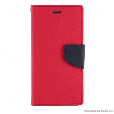 Universal Fancy Diary Stand Wallet Case Size 7 - Red
