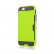 Rugged Shockproof Tough Back Case With Side Card Slot For iPhone 6/6s - Green