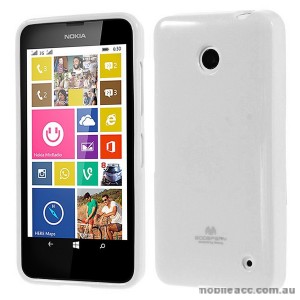 Korean Mercury Pearl TPU Gel Case Cover for Nokia Lumia 630 635 - White