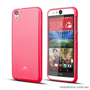Korean Mercury Pearl TPU Case Cover for HTC Desire Eye - Hot Pink