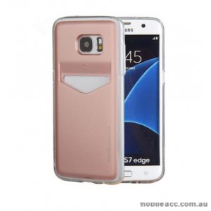 Mercury Slim Plus Card Pocket Case for Samsung Galaxy S7 Edge - Rose Gold