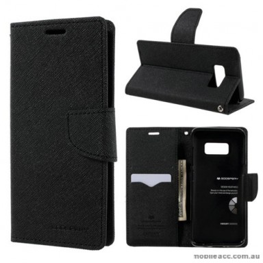 Korean Mercury Fancy Diary Wallet Case For Samsung Galaxy S8 Plus - Black