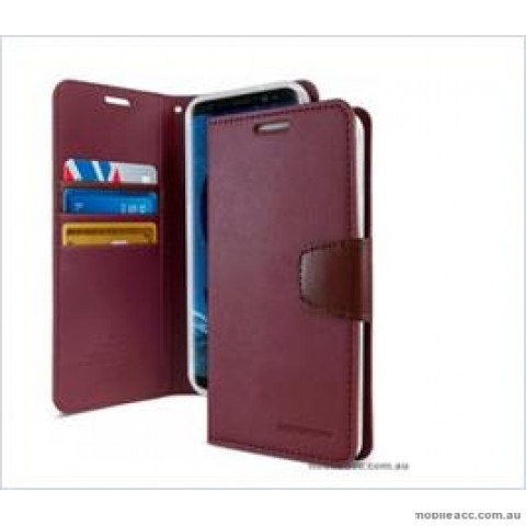 Korean Mercury Sonata Wallet Case For Samsung  Galaxy  S10  6.1'' Red Wine