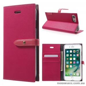 Mercury Goospery Romance Diary Wallet Case Cover For iPhone 7/8 4.7 Inch - Hot Pink