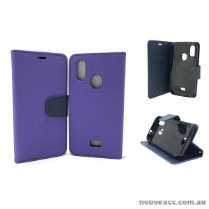 Mooncase fancy Diary  Wallet Case Cover For Telstra  ZTE Tough MAX 3 T86  Purple