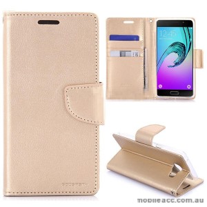Mercury Goospery Bravo Diary Wallet Case For Samsung Galaxy A5 2016 - Gold