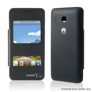 S View Flip Cover for Huawei Y320 - Black
